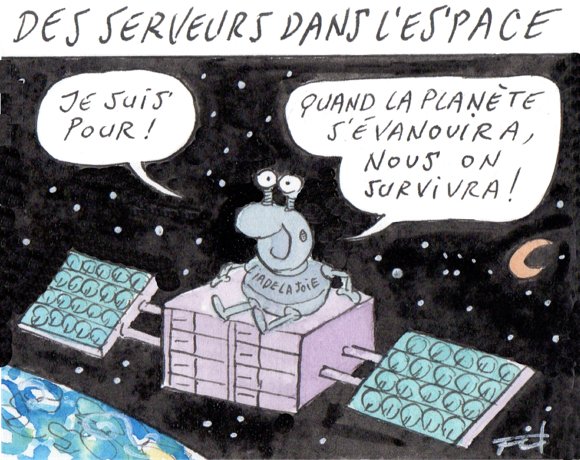 Dessin: Datacenters dans l’espace : où en est-on ?